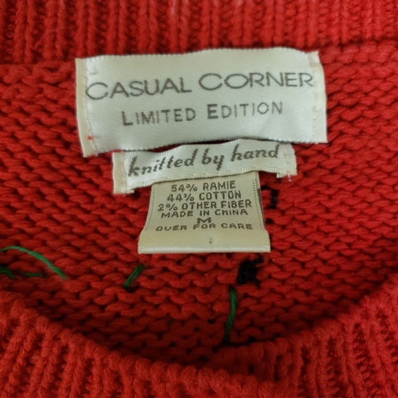 Vintage 90s Ugly Christmas Sweater Cardigan bulb lights Size medium - Picture 3 of 10